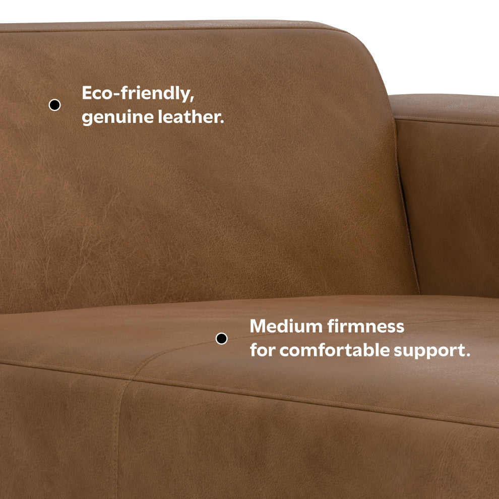 Rex Right Chaise Sofa Module in Genuine Leather