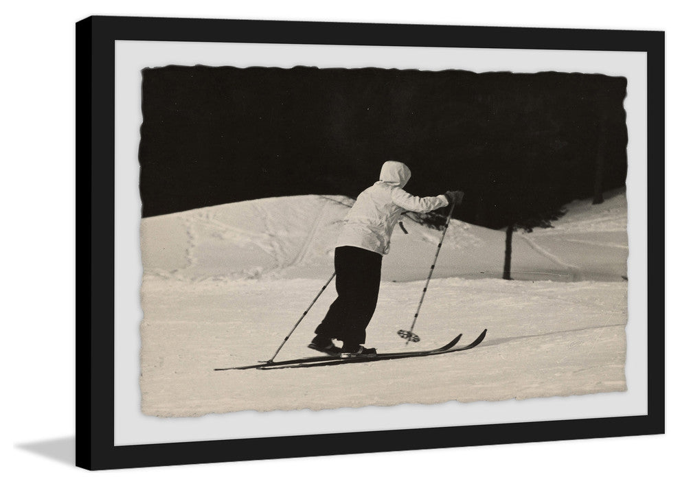"Cross Country Ski" Framed Painting Print, 36"x24"