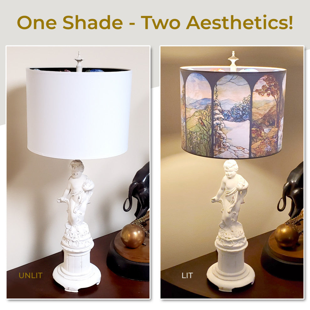 Royal Designs Modern Trendy Decorative 2-Sided Silhouette Hardback Lampshade, Fo