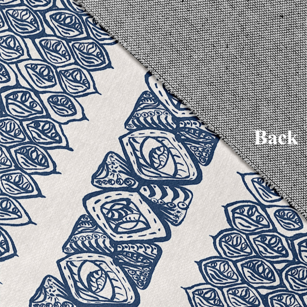 Central Comb Rug, Blue, 4'x6'