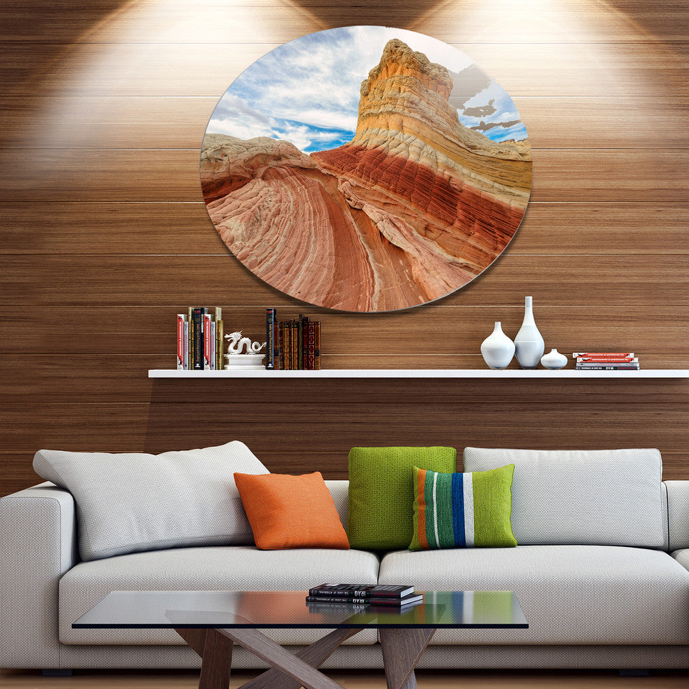 Paria Plateau In Northern Arizona, Landscape Disc Metal Artwork, 11"