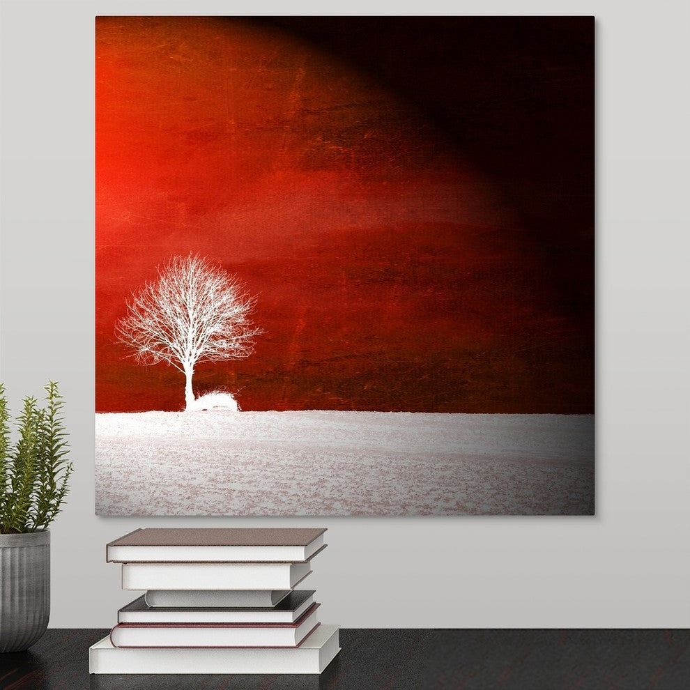 "Sensation in Red" Wrapped Canvas Art Print, 16"x16"x1.5"