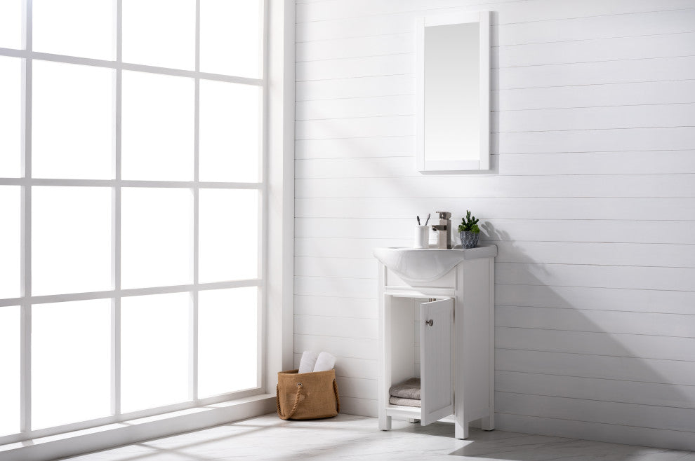 Marian Transitional White 20" Single Sink Vanity