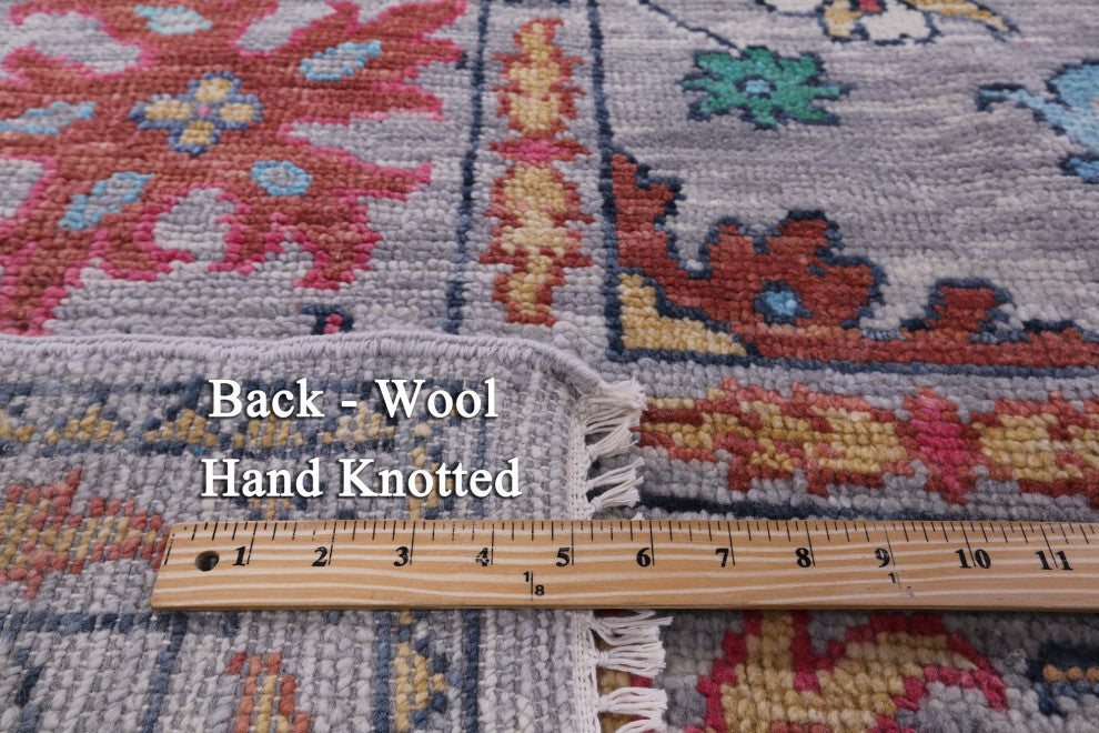 9' 1" X 12' 1" Turkish Oushak Hand Knotted Wool Rug - Q14955