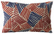 Plutus Red Blue Sketch Abstract Luxury Throw Pillow, 20"x26"