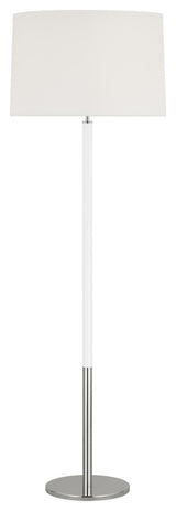 Monroe Large Floor Lamp, Polished Nickel