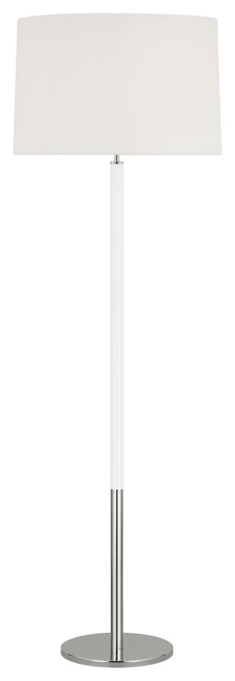 Monroe Large Floor Lamp, Polished Nickel
