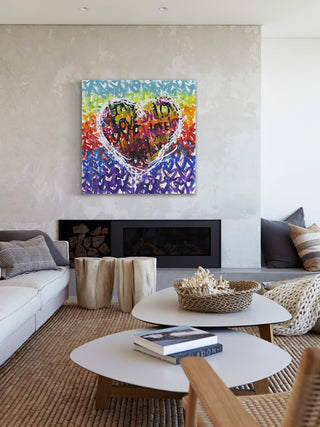 "Loveplicity" Painting Print on Wrapped Canvas, 18x18