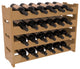 24-Bottle Mini Scalloped Wine Rack, Pine, Oak + Satin
