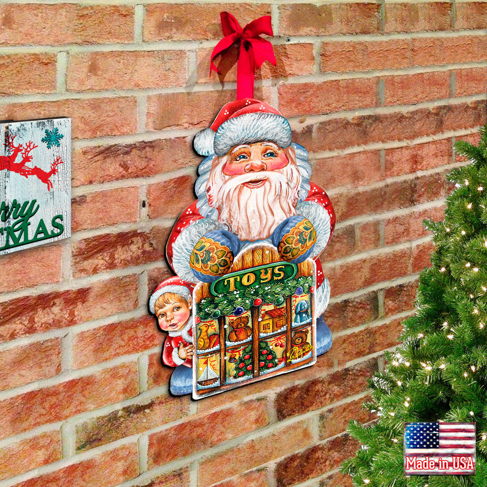 Toy Shop Santa Door Hanger