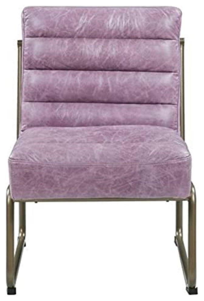 Ac00657, Accent Chair, Wisteria Top Grain Leather, Loria