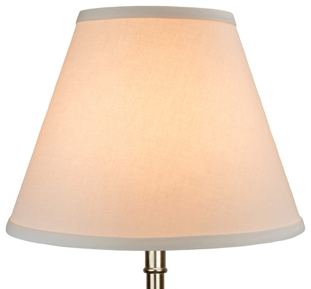 Fenchel Shades 6"x12"x9" Brass Spider Attachment Empire Lamp Shade, Linen Ivory