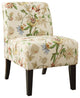 Accent Chair, Multicolor Floral Fabric