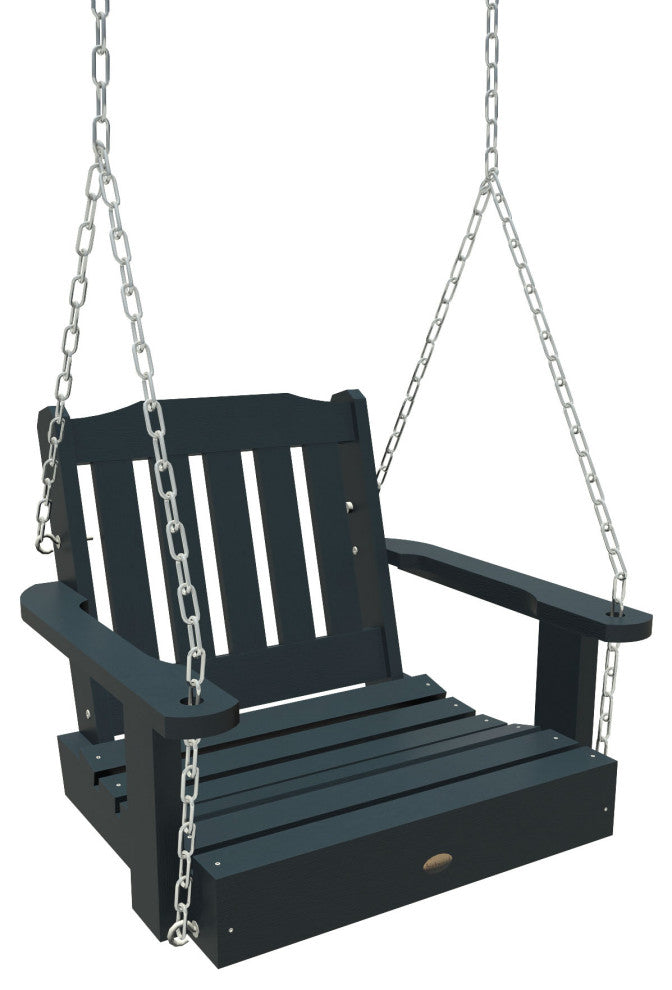 Lehigh Single Seat Swing, Weathered Acorn, Federal Blue