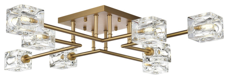 32" Flush Mount, Satin Gold