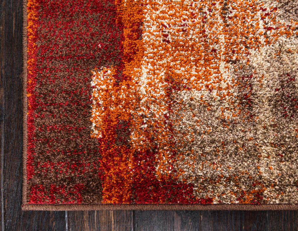 Unique Loom Multicolored Autumn Cinnamon 2' 0 x 3' 0 Area Rug