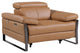 Antonio Italian Leather Power Reclining Arm Chair, Cognac