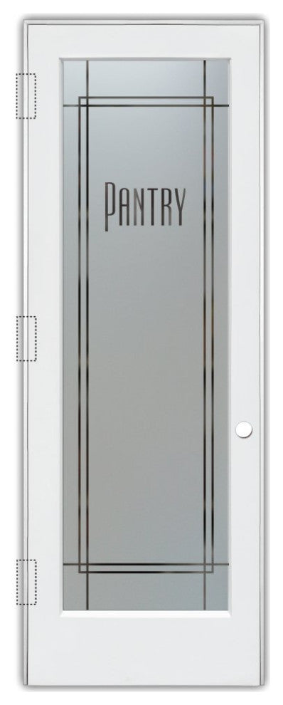 Pantry Door - Ultra Pantry - Primed - 24" x 84" - Knob on Right - Push Open