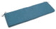 63"X19" Solid Outdoor Spun Polyester Bench Cushion, Sea Blue