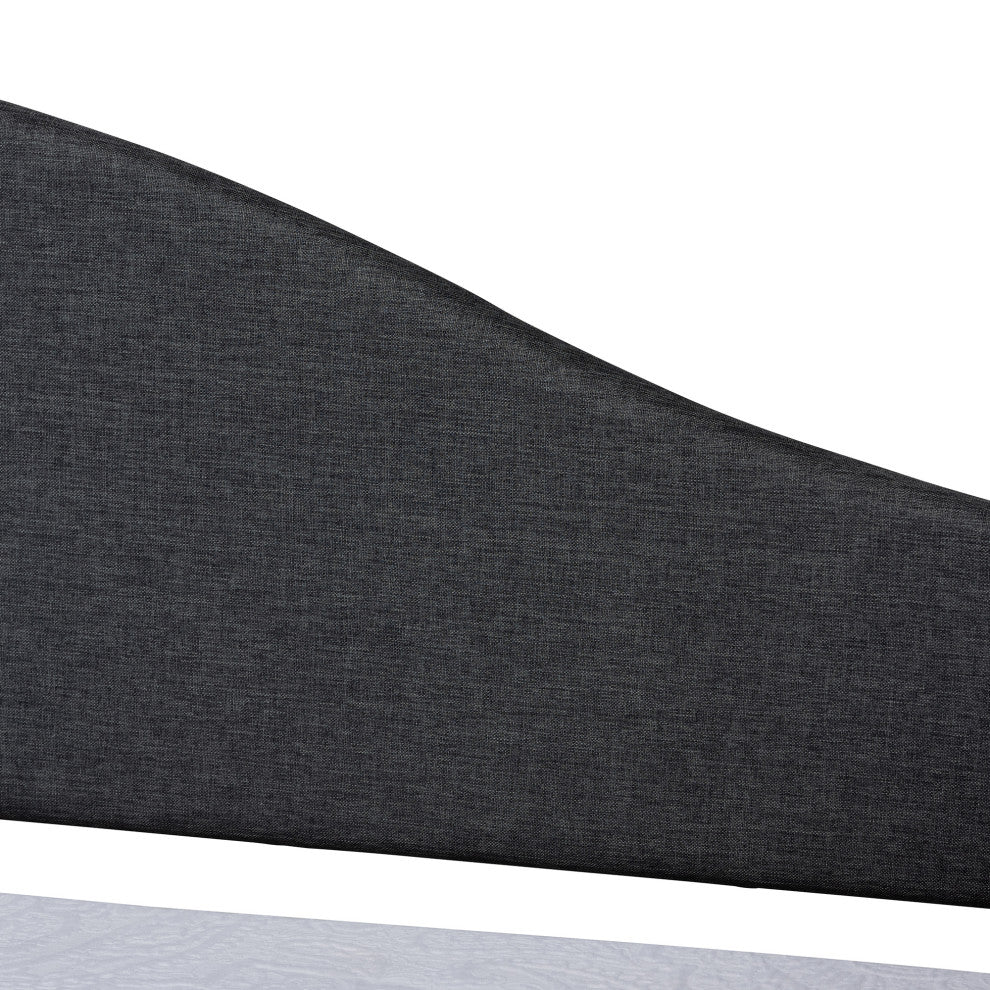 Selena Contemporary Fabric Upholstered Twin Daybed, Charcoal