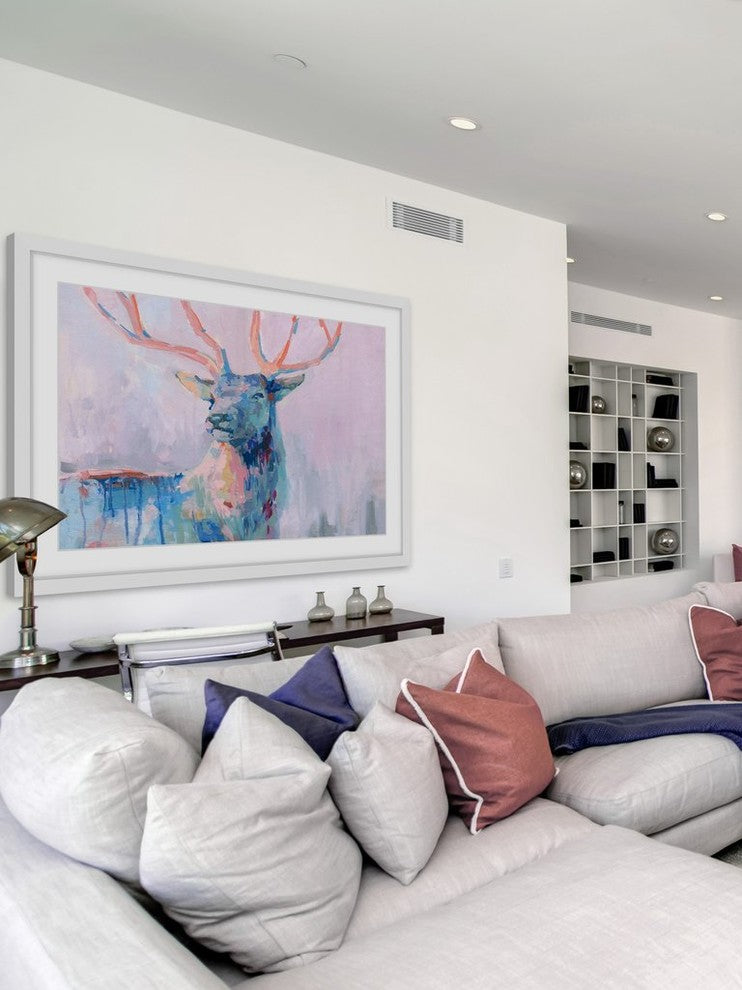 "Majestic Deer" Framed Painting Print, 45"x30"