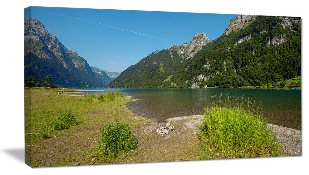 Green Mountain Landscape View, Landscape Canvas Art Print, 40x20
