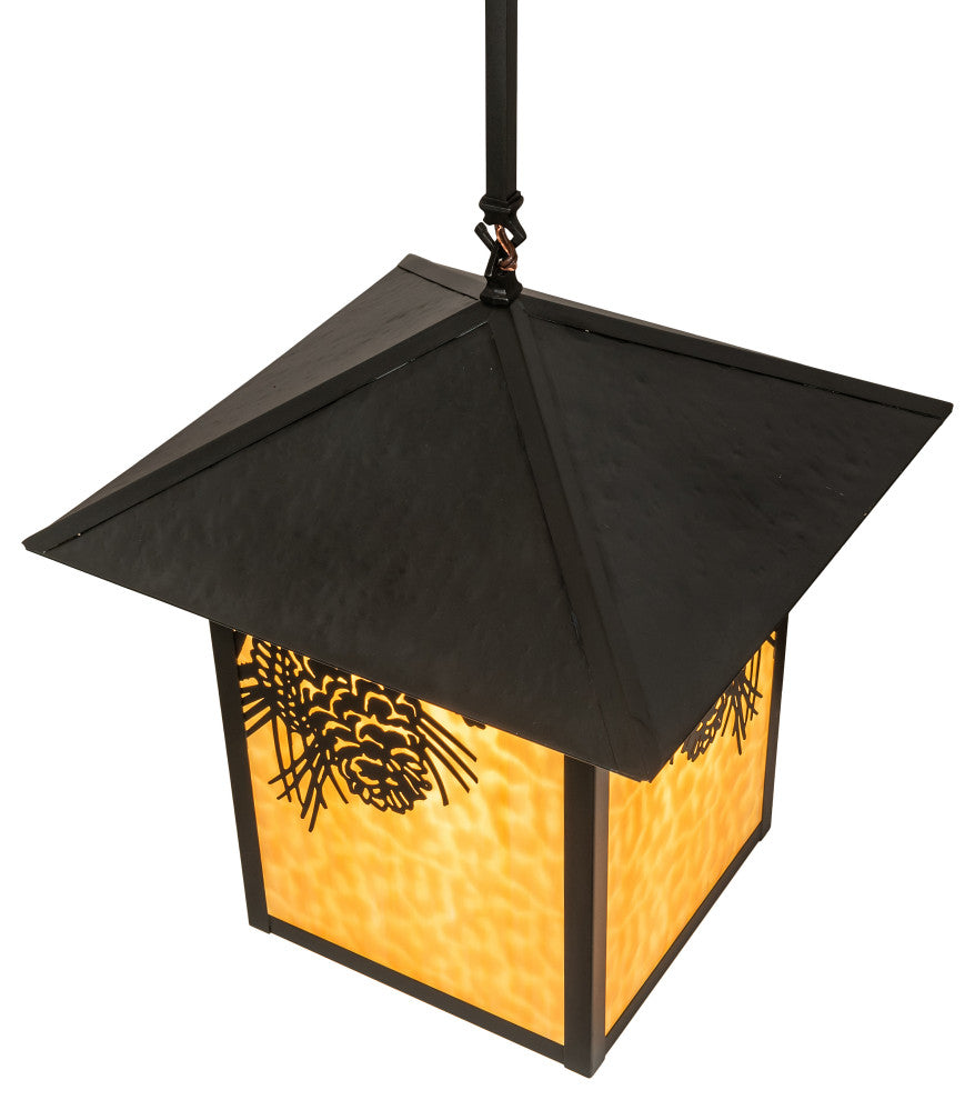 16 Square Seneca Winter Pine Pendant