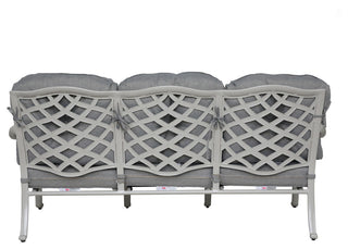 Venice Aluminum 3-Seater Sofa, Ashen Wheat/Basalt