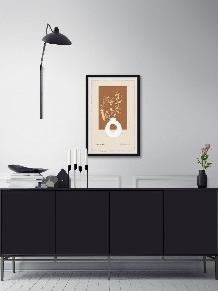 "Fleurs de Lune" Framed Painting Print, 12x18