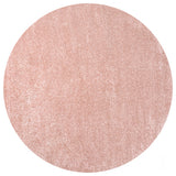 Haze Solid Low-Pile Runner Rug, Pink, 5' Round