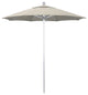7.5' Silver Anodized Push Lift Aluminum Umbrella, Antique Beige Olefin