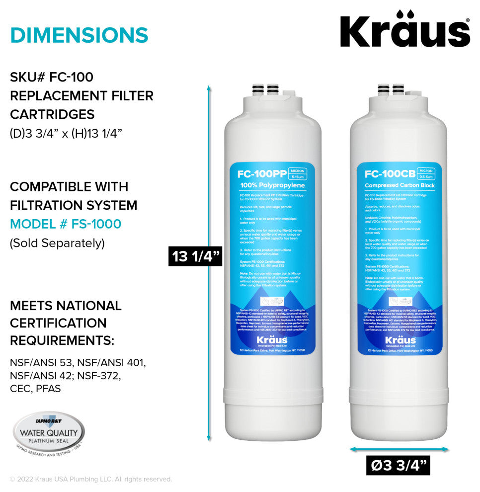 Purita 2-Stage Carbon Water Filtration, White