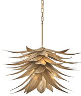 Fredrick Ramond FR30815 Agave 7 Light 26"W Taper Candle Pendant - Burnished