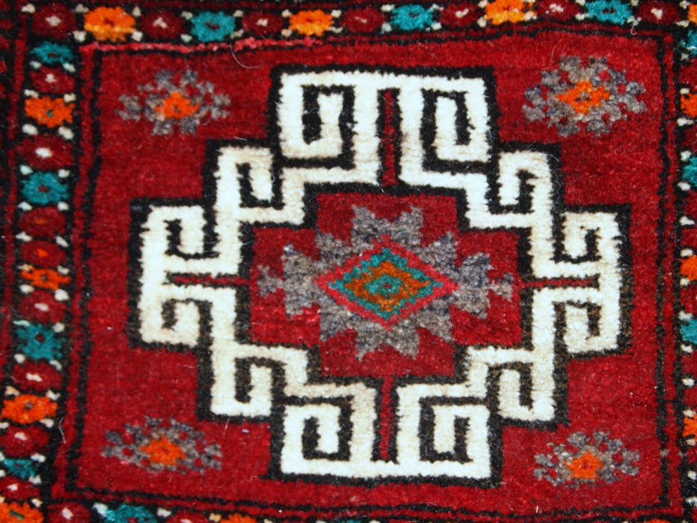 Handmade vintage Turkish Anatolian bag 1.1' x 1.1' ( 34cm x 34cm ) 1970