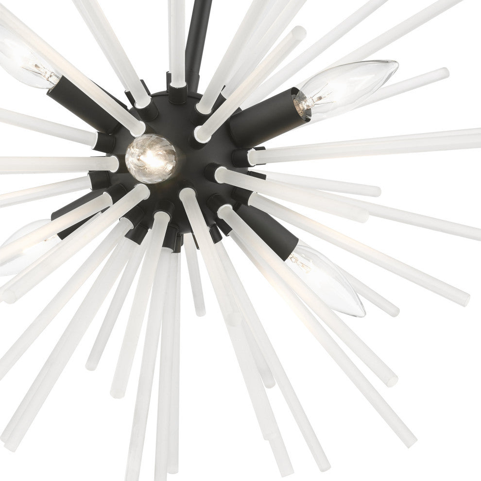 Uptown 6 Light Black Pendant Chandelier