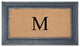 Rubber And Coir, Black/Beige  24"x39" Heavy Duty Outdoor Monogrammed Doormat, M