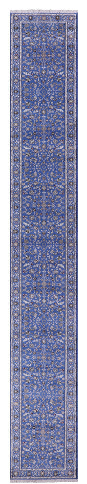 2' 10" X 20' 4" Persian Nain Handmade Wool & Silk Runner Rug - Q14883