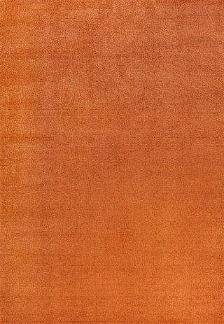 Haze Solid Low-Pile Runner Rug, Orange, 3'x5'