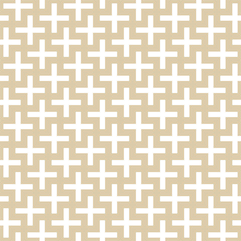 Cross Me Khaki Shelf Paper Drawer Liner, 36x12, Laminated Vinyl