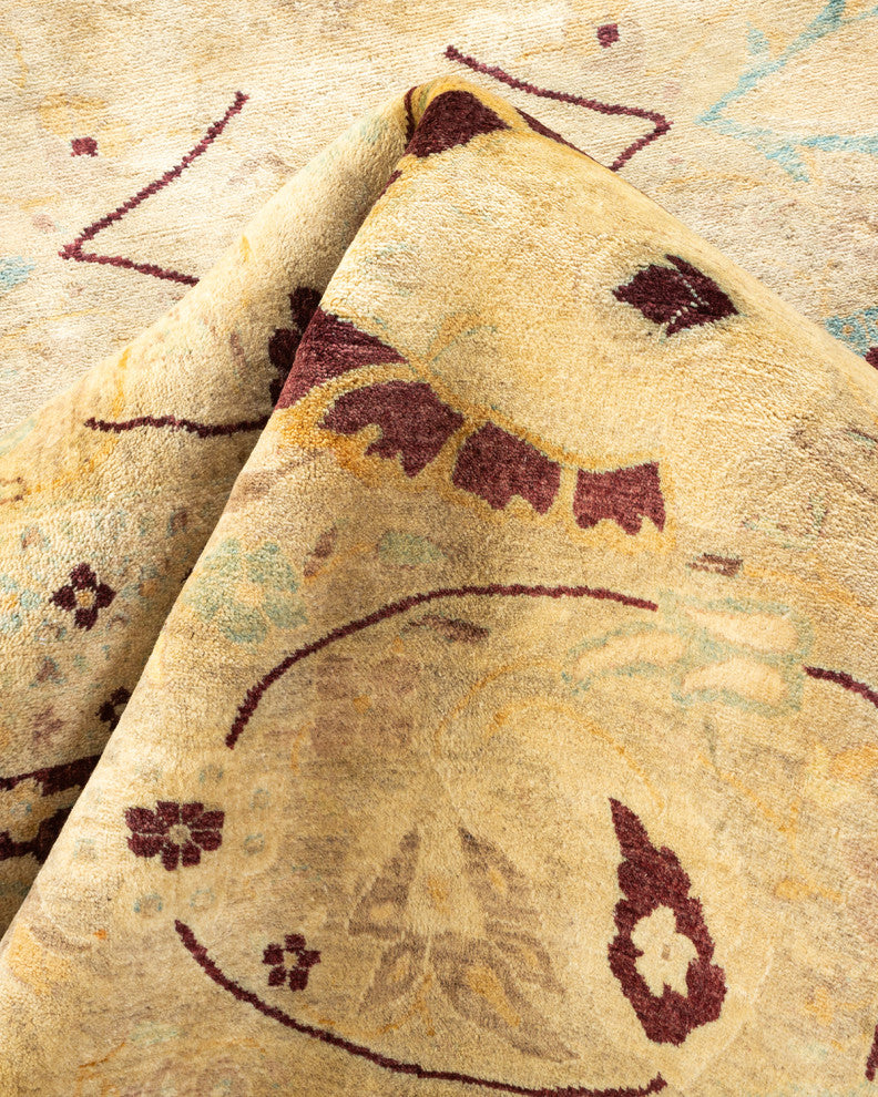 Mogul, One-of-a-Kind Hand-Knotted Area Rug, Ivory, 8' 2" x 10' 3"