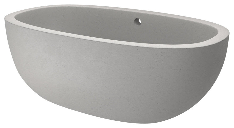 Avalon NativeStone Freestanding Soaking Tub, Ash, 62"