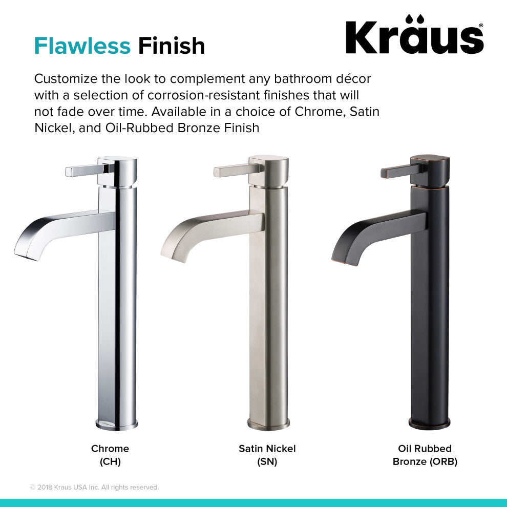 Ramus Single Handle 1-Hole Vessel Bathroom Faucet, Oil Rubbed Bronze