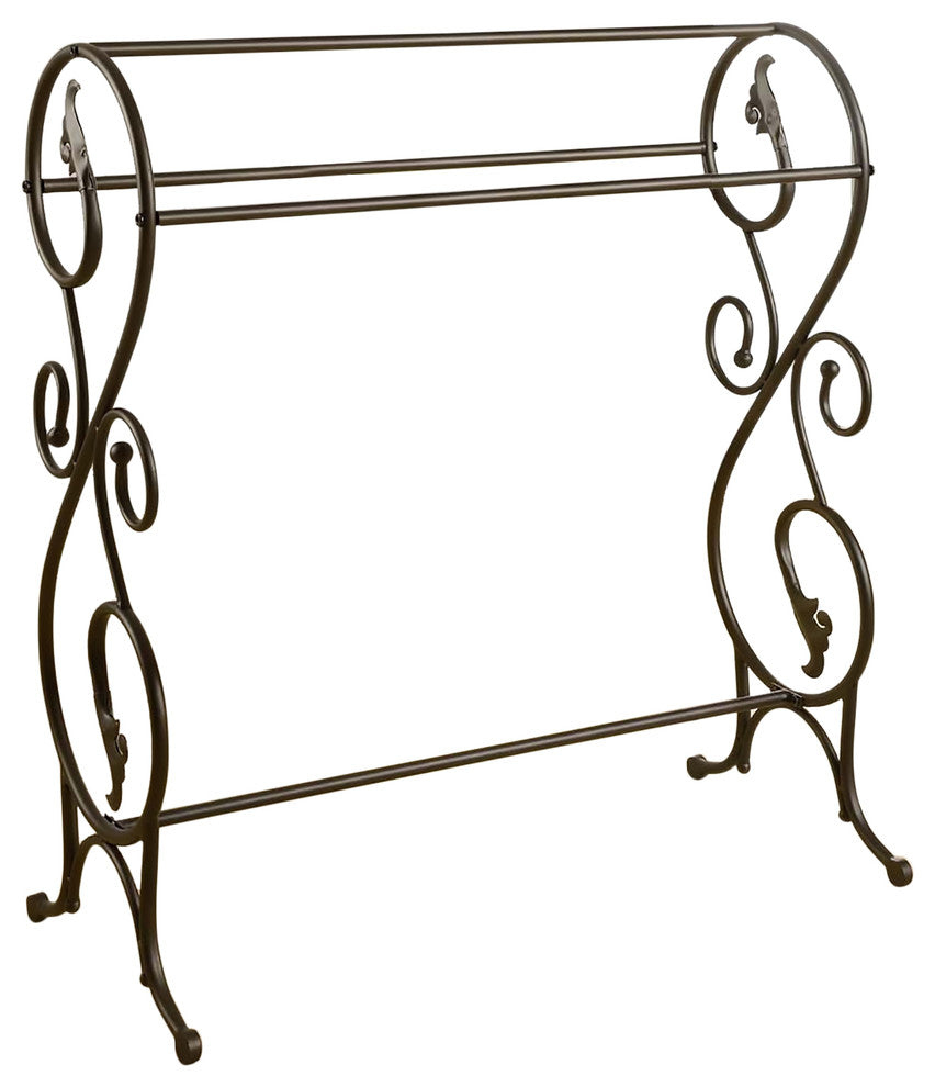 Theresa Antique-Style Towel Rack, Pewter