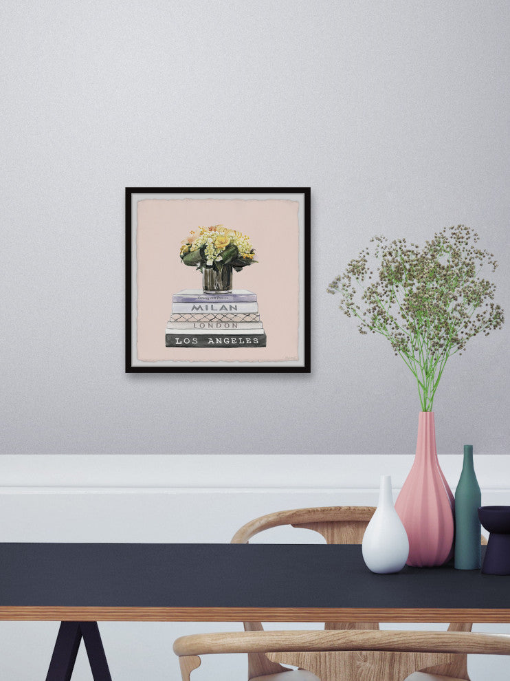 "My Favorite Books" Framed Painting Print, 24x24
