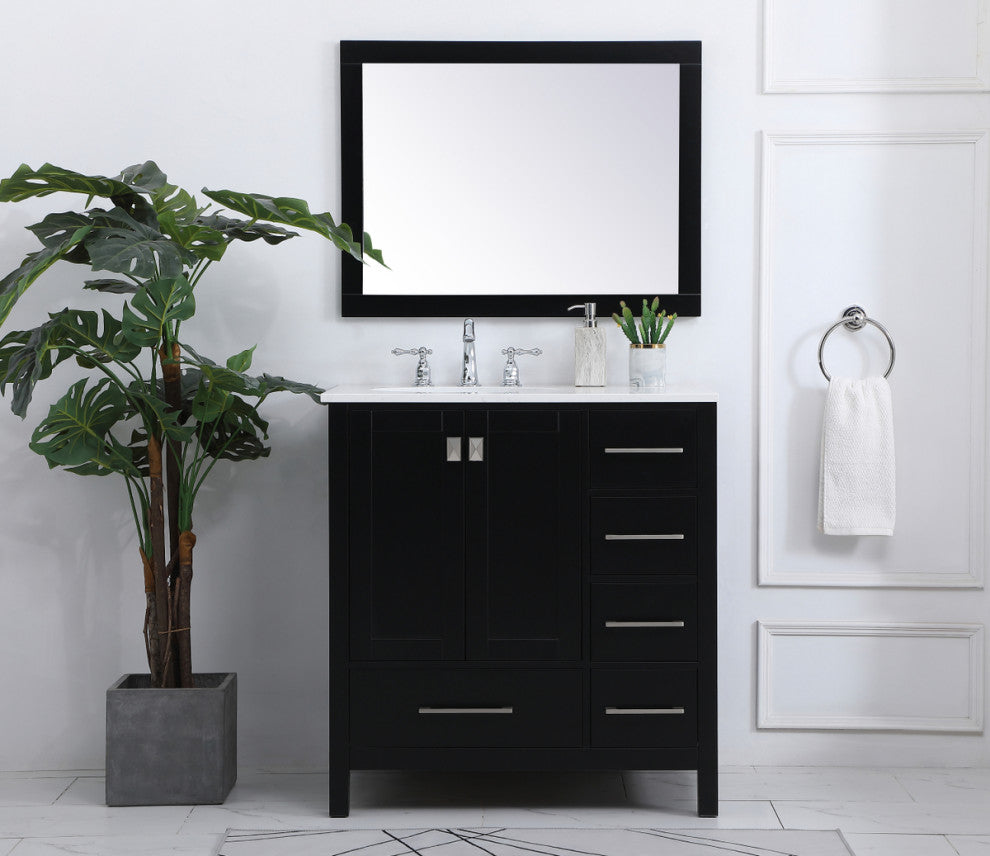 Isabel Black 32" Single Sink Bathroom Vanity