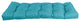46"X19" Tufted Solid Outdoor Spun Polyester Loveseat Cushion, Aqua Blue
