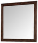 Benzara BM276346 36" Wall Mirror, Molded Trim, Grain Details, Oak Brown