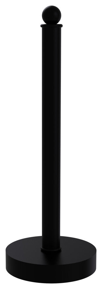 Contemporary Counter Top Kitchen Paper Towel Holder, Matte Black