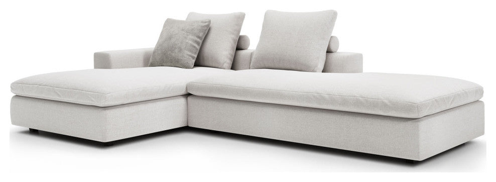 Lucerne Modular Chaise, Ashen Fabric, Ashen Fabric, Set11b-2pc