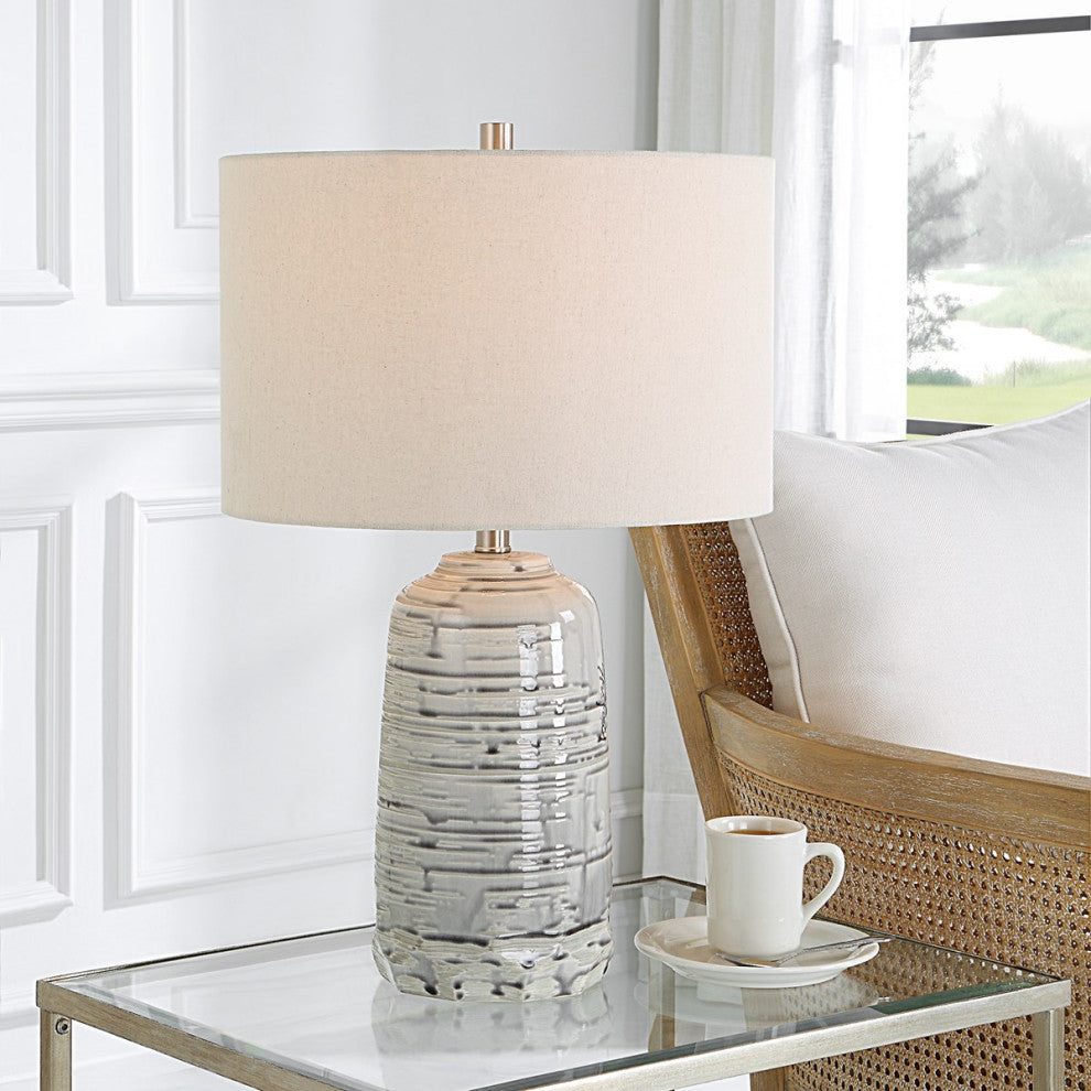 Uttermost Cyclone Table Lamp 30069-1, Ivory